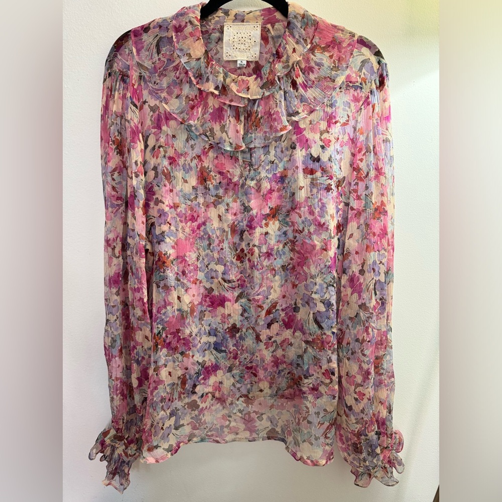 Johnny Was Chiffon Blouse